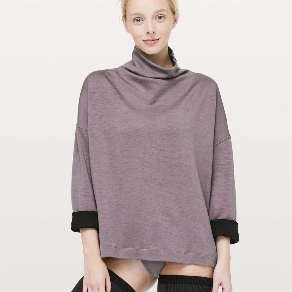 Principal Dancer Funnel Neck Sweater in Lunar Rock Size M